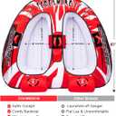 ZOOMBROS Towable Tube for Boating 2-Person, Secure Cockpit Seating for Kids & Family Safety, Heavy-Duty Water Sport Towables Large Capacity with Quick Connector, Less Drag