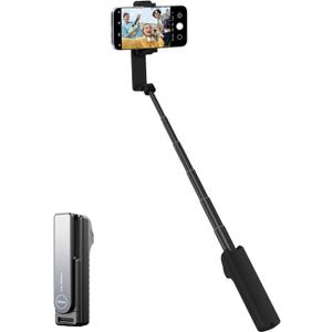 Selfie Stick with Wireless Remote Portable Selfie Stick for iPhone & Android, Lightweight Foldable Travel Phone Holder for Cell Phone, for Photograph, Video Recording, Streaming, Black