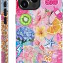 DAIZAG Case Compatible with iPhone 16 Pro Max,Fit Shockproof Cover for Women Girls,Aesthetic Coastal Turtle Starfish Coral Disco