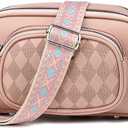 Crossbody Straps for Purses Silver Hardware Purse Strap Wide Shoulder Strap Adjustable Replacement,Retro Jacquard Embroidery for Shoulder Bags, Canvas Tote Handbags