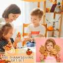 Liliful 72 Pcs Thanksgiving Fall Party Favors for Kids 24 Set Turkey Silicone Wristbands with Gift Tags and Organza Bags Thanksgiving Friendsgiving Goodie Bags for Classroom Students(Turkey Style)