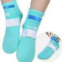 SuzziPad Upgraded Cold Therapy Socks with 6 Gel Packs & Compression Strap, Foot Ice Pack Wrap for Chemotherapy, Cooling Sock for Feet (L)