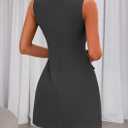 PRETTYGARDEN Womens Sleeveless Summer Dresses 2026 Formal Boat Neck Bodycon Elegant A Line Business Work Office Mini Dress (Gray, S)