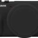 Canboc Case for Canon PowerShot G7X Mark III Digital Camera, G7X Mark III Soft Silicone Cover with Detachable Lens Cover, Black (Case Only)