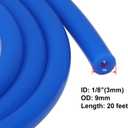 1/8" 3mm ID Silicone Vacuum Hose Line Tubing 20FT Blue 130 PSI Maximum Pressure