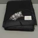 Magnetic Fireplace Draft Cover, Fireplace Blocker Blanket for Heat Loss, Indoor Fireplace Draft Stopper with 12 Magnets for Iron Frame Black 45" W x 34" H