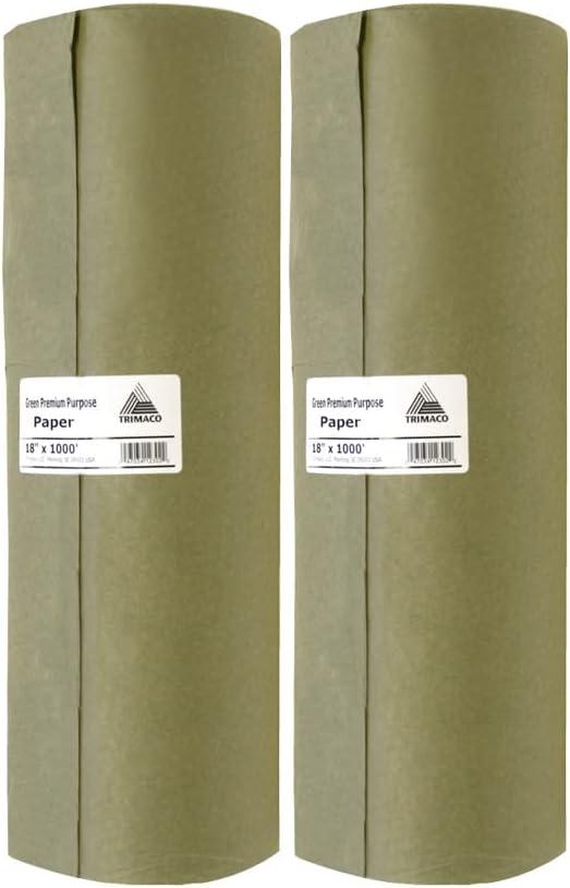 Easy Mask Green Masking Paper, 18-inch x 1000-feet, 2 Pack