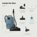 NEW Miele Guard L1 Bagged Canister Vacuum Cleaner with AirClean Filter, Electro Plus Floorhead, AllTeQ Universal Floorhead, LED Display Panel, in Nordic Blue/Space Grey