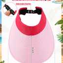 Unittype 6 Pcs Sun Visor Hats for Women, Wide Brim Sun Visor Hat Large Wide Hat Bulk UV Protective Golf Beach Sport Cap