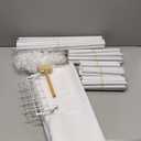 VTRIN 10 Tiers Shoe Rack Tall Large Capacity 50 Pairs Wide Shoe Organizer Sturdy Shoe Shelf for Entryway with Two Hooks Metal Shoe Storage for Closet, Bedroom, White, XJ-113