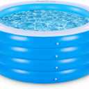 Inflatable Swimming Pool, 70"x30" Large Deep Round Inflatable Pool with Handles Family Pool, Summer Water Party, Kids, Outdoor, Garden Backyard, Suitable for Adults & 3+ Year Olds (Blue)