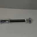 BRIOFOX Shower Curtain Rod 43-73 Inches Matte Black, Never Rust and Non-Fall Down Spring Tension Rod, Stainless Steel