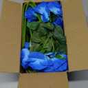 hailanbao Blue Artificial Roses with Long Stems, 36Pcs Realistic Roses Artificial Flowers, Faux Roses | Bulk Fake Flowers for Home Decor, Wedding Party Table Centerpieces, DIY Bouquet