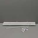 Cordless Vinyl Mini L Blinds 23" W x 36" H, 1" Slat White Horizontal Windows L Blind for Door, Shades, Camper, Light Filtering, Interiors, Arrive 1/2 Inch Narrower Indoor