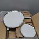 Elanze Designs 16-Piece Metallic Bubble Porcelain Ceramic Plates Bowls Mugs Dinnerware Set - Service for 4, White With Silver Accents