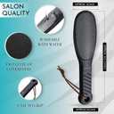 Foot rasp Pedicure Foot File - Removes Damaged and Hard Skin, Avoids Callus Buildup Gentle, Fine File for At-Home Professional Treatment (Black, Waterproof, Comes with Original Pouch)