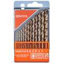 13 PCS Cobalt Drill Bit Set M35 HSS Twist Drill Bits 1/16"-1/4" for Hardened Metal, Stainless Steel, Cast Iron, Plastic and Wood