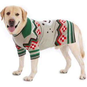 Small Dog Sweater for Male Female - Warm Halloween Autumn Knit Sweaters With Long Legs for Yorkie Chihuahua (XX-Large, Brown)