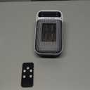 Mini Plug in Heater, Portable Wall Space Heater with Remote, Small Wall Outlet Heating with Adjustable Thermostat and 12H Timer, LED Display for Home Office Bathroom Indoor Use (White)