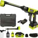 Cordless Pressure Washer Gun: 126 PSI Portable Electric Washer for Vehicle, Driveway & Deck - Ergonomic Handle Design with 30min Runtime & 6-in-1 Nozzle