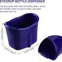Jutom 2 Pcs Eye Drop Guide Dispenser Portable Reusable Eye Dropper Tool for Elderly, Blue Assist Device Helper Wash Cup Dispenser Aids for Bottles
