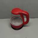 OVENTE Electric Kettle, 1.5L Borosilicate Glass Countertop Water Heater and Boiler for Coffee or Tea, BPA-Free, Auto Shut-Off, Boil-Dry Protection, Removable and Washable Spout Filter, Red KG83R