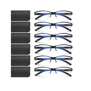 Reading Glasses Men,Spring Hinge Blue Light Blocking Readers,Anti Eyestrain Computer Magnifying Eyeglasses +2.0