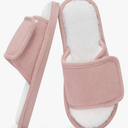 SHIBEVER House Fuzzy Slippers for Women: Indoor Cute Open Toe Warm Pink Slipper - Bedroom Comfortable Woman Shoes Size 8.5-9.5 (Pink)
