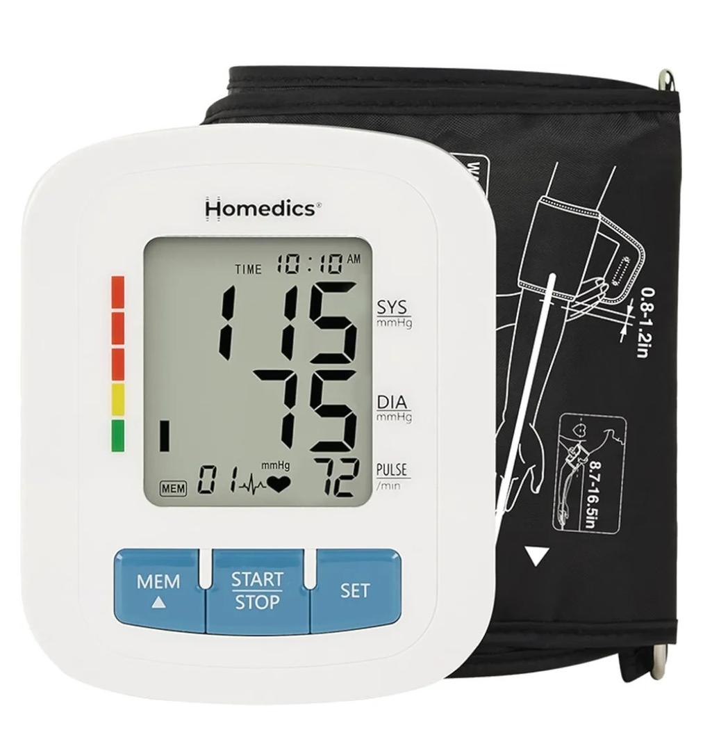 Homedics Upper Arm 300 Series Blood Pressure Monitor, Easy One-Touch Operation, Irregular Heartbeat Detector, Accurate Results
