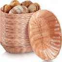 Zopeal 12 Pack Bread Basket Bulk 9.5 Inch Plastic Oval Basket Fruit Food Storage Baskets for Home Making Bread Bakers Kitchen Restaurant Serving Display Decor Gifts