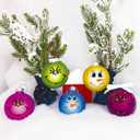 Christmas Face Rub on Transfers Decals Stickers for Crafts Ornaments Large 5 Inch Vinyl Snowman Faces Eyes Pitcher Transparent Decal for Ornaments Glass Drinking Cups Wood Balls (Cute72)