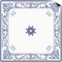 VIIJJUE Blue Floral Mahjong Mat Gifts 31.5 x 31.5 in, Vintage Blue and White French Country Mahjong Mat for Table, Non-Slip Noise Reduction Game Table Cover for Card Poker Dominoes Dice Board Games