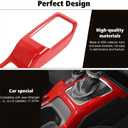 RT-TCZ Center Console Gear Shift Panel Trim Cover 4WD Four Wheel Drive Cup Holder Panel Trim Cover Decoration Interior Accessories for Jeep Wrangler JL JLU & Gladiator JT 2018-2024,Red