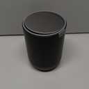 EKO Fandy 0.4 Gal/1.5L Mini Tabletop Trash Bin with Swing-Lid, Desktop Trash Can for Bathroom Countertop, Vanity, Coffee or Office, Small Garbage Bin (Black)