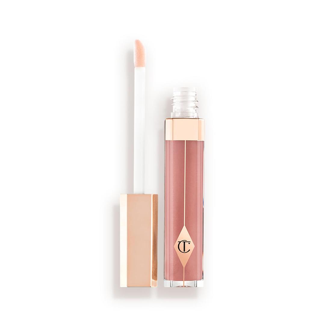 Charlotte Tilbury Lip Lustre Hydrating Lip Gloss - High Shine Non-Sticky Formula with Lotus Extract - Long Lasting Moisturizing Makeup, Velvet Soft Finish (Pillow Talk)