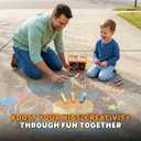 24 PCS Sidewalk Chalk for Kids - 13 Colors Bucket - Non-Toxic Washable Jumbo Chalks - Bulk Colored Set for Kids & Toddlers Outdoor Play, Chalkboard Art - Easy Carry & Mess-Free Storage