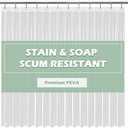 EHZNZIE Clear Shower Curtain Liner Light Weight PEVA, Shower Liner 72x72 Inches, Waterproof, No Chemical Smell with 12 Rust Proof Metal Grommets Holes for Bathroom Shower Curtain