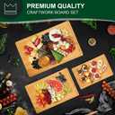 Totally Bamboo Cutting Boards for Kitchen - Bamboo Cutting Board Set with Juice Grooves, Non Toxin Cutting Boards, Chopping Boards, Charcuterie Boards, Serving Boards, Max Size 15" x 10"