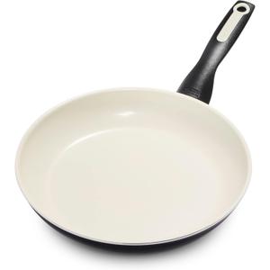 GreenPan Rio Healthy Ceramic Nonstick 10" Frying Pan Skillet, PFAS-Free, Dishwasher Safe, Black