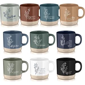 Didaey 30 Pcs Thank You Mugs Bulk Appreciation Gifts for Employee Coworkers Staff Thank You Gifts for Team Group Teacher Volunteer Office Motivational Ceramic Coffee Mugs (Wildflower)