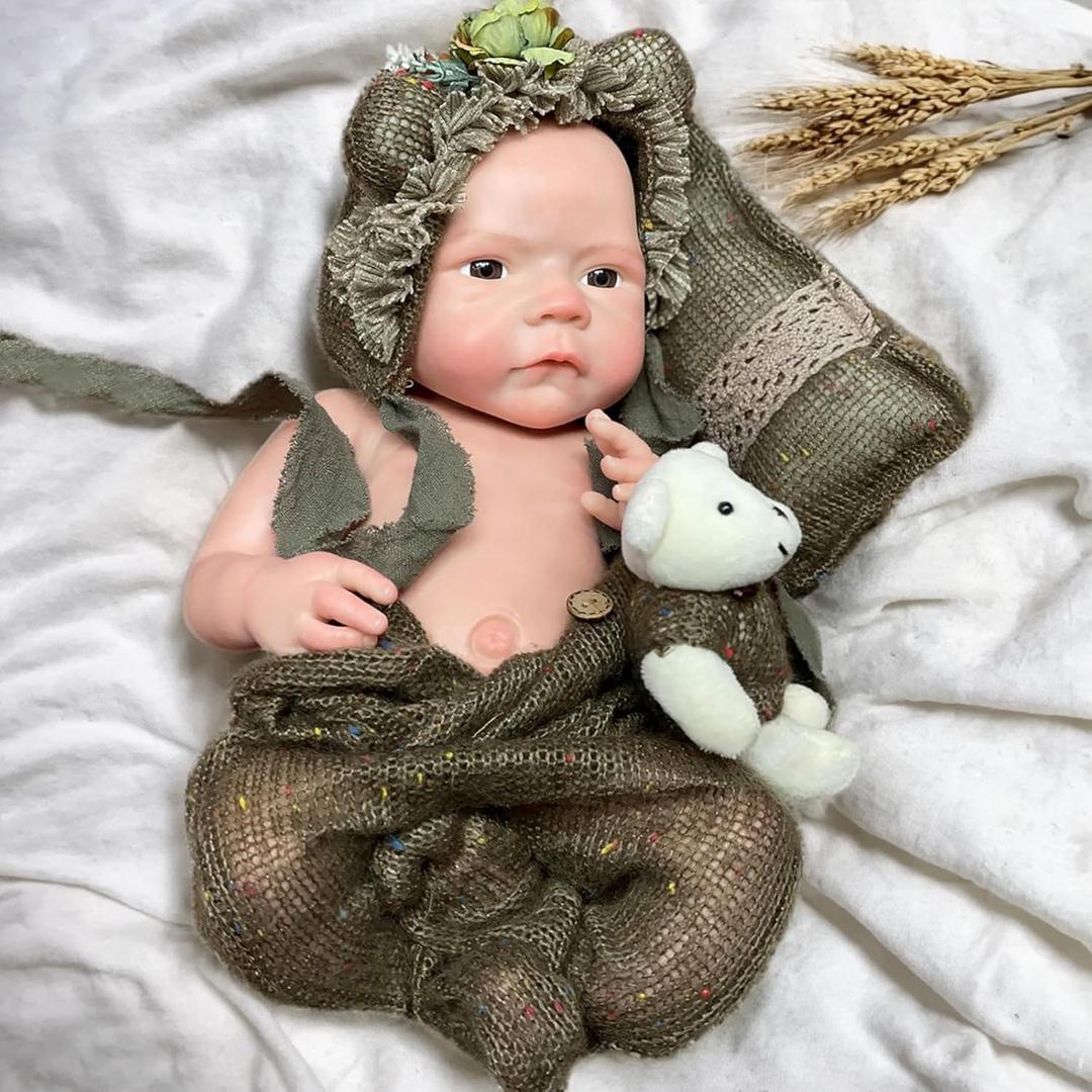 18 Inch Silicone Baby Dolls Girl Realistic Full Body Soft Solid Silicone Reborn Toddler Baby Doll That Look Real Babies