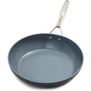 GreenPan Paris Pro Hard Anodized Healthy Ceramic Nonstick, 12" Frying Pan Skillet, PFAS-Free, Dishwasher Safe, Grey