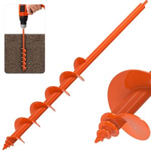 Insaga Auger Drill Bit for Planting 3''x32'' Garden Earth Auger 3mm Thicker Drill Augers for Digging Holes Heavy Duty Auger Post Hole Digger for Bulb, Flowers, Plants - Fits 3/8" Hex Drive Drill