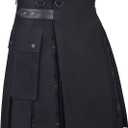 Men Modern Hybrid Tartan Kilt with Cargo Pocket (30, Gunn)