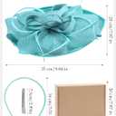 Feather Tea Party Hat - 1920s 50s Elegant Derby Fascinators with Hair Clip, 2025 Kentucky Fascinator Hat for Women (Light Blue)