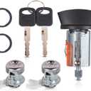 AUTOBABA Ignition Switch Lock Cylinder & 2 Pcs Door Lock Cylinder with Keys Compatible with 1997-2003 Ford F150, 1997-2007 Ford F250 F350, 2000-2005 Excursion Replaces# LC6177 + 2 x DL5885 + 597638