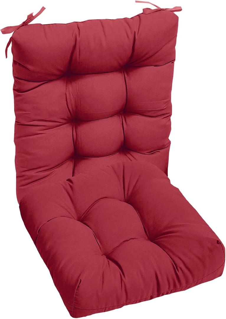 iMounTEK 2 Pieces Chaise Lounge Cushion Recliner Rocking Chair Pad Sofa Mat Rocking Chair Cushion Pad Back Seat Sets with Non-Slip Ties Comfortable Soft Patio for Indoor Outdoor