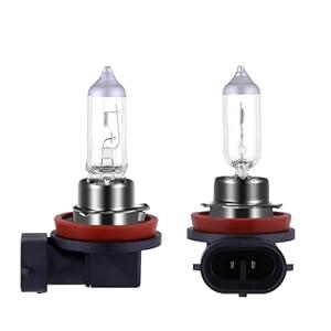 NEWBROWN H11 Headlight Bulb 200% brightness 4300K White 12V/55W Bulb Halogen Long Life Replacement PGJ19-2 (H11, 2 Pack)
