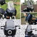 FATECIM Headlight Fairing with 15'' Blackout Windshield Windscreen for Harley Dyna T-Sport FXDXT FXD FXDC FXDB FXDL FXDLS