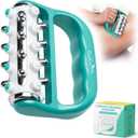 EcoEarth - Myofascial Release Cellulite Massager - Green - Lymphatic Drainage Massage Roller - Handheld Deep Tissue Massage Therapy Tool for Men and Women - Reduce Appearance of Cellulite